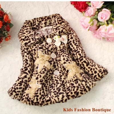 Girls beautiful leopard coat with stars