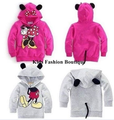 Boys & girls adorable mickey & minnie hoodies