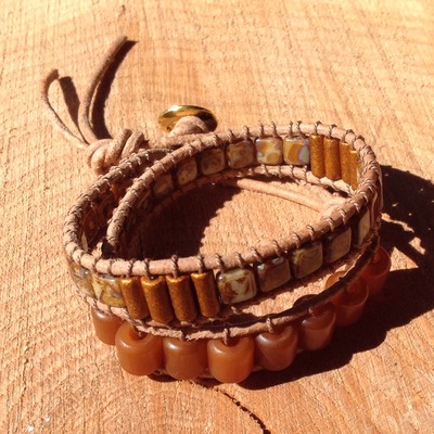 The "fall line" double wrap bracelet