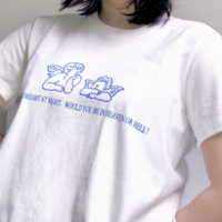 Free Shipping-"WHEN YOU DREAMT AT NIGHT, WOULD YOU BE IN HEAVEN OR HELL" TEE - Thumbnail 1