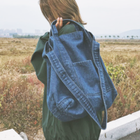 Free Shipping-VINTAGE DENIM 2 WAY BAG - Thumbnail 3