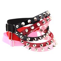 Studded Rivet Adjustable PU Leather Harajuku Garter Belt Suspender - Thumbnail 2