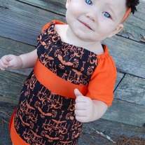 Halloween Peasant Dress- Medium (3T-5/6)