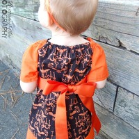 Halloween Peasant Dress- small (6m-2T) - Thumbnail 1