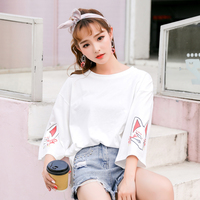Harajuku Kawaii Black and White Cat Print Shirt - Thumbnail 3