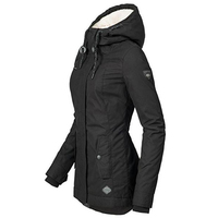 Fashion Warm Winter Coat in Black - Thumbnail 2