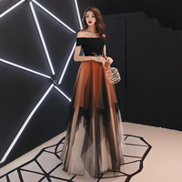 Stylish tulle lace long prom dress, evening dress - Thumbnail 1