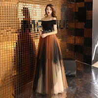 Stylish tulle lace long prom dress, evening dress - Thumbnail 2