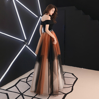 Stylish tulle lace long prom dress, evening dress - Thumbnail 4