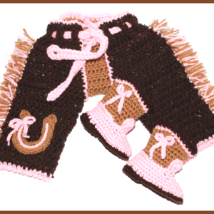 Crocheted Western GIRL Baby Set