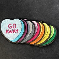 GO AWAY conversation heart patch - Thumbnail 1