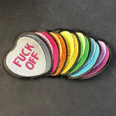 Fuck off conversation heart patch
