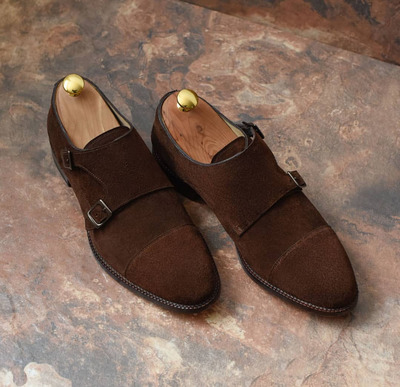 Handmade Brown Monk shoes, Formal Double monk Shoes, Dress Shoes