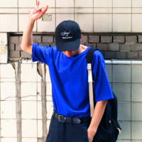 Free Shipping-UNISEX PLAIN TEE ( YELLOW / BLUE / BLACK ) - Thumbnail 2