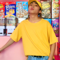 Free Shipping-UNISEX PLAIN TEE ( YELLOW / BLUE / BLACK ) - Thumbnail 1