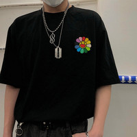 Colored Sunlower Embroidery Tee - Thumbnail 3