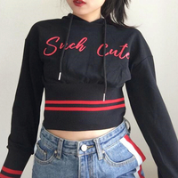 Vintage Such Cute Printed Hooded Top - Thumbnail 2