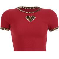 Retro Leopard Print Heart Top - Thumbnail 3