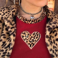 Retro Leopard Print Heart Top - Thumbnail 4