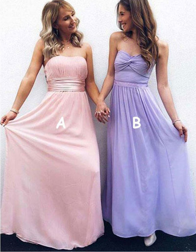 Two Styles Long Bridesmaid Dresses Prom Dresses