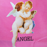 CUPID ANGELS T SHIRT IN PINK  - Thumbnail 1