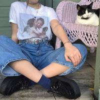 Free Shipping-KISSING ANGELS TEE - Thumbnail 1