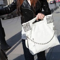 Unique Rivet Handbag & Shoulder Bag - Thumbnail 1