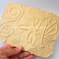 Handmade Paper with Embossed Designs  - Thumbnail 3