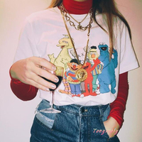 Kawaii Sesame Street Elmo Printed Tee - Thumbnail 2