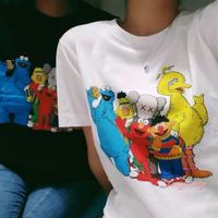 Kawaii Sesame Street Elmo Printed Tee - Thumbnail 1
