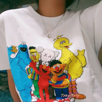 Kawaii Sesame Street Elmo Printed Tee - Thumbnail 4