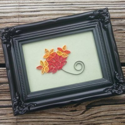 Fall leaf framed