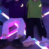 Reflective Neon Moon Long Sleeve T-shirt - Thumbnail 2