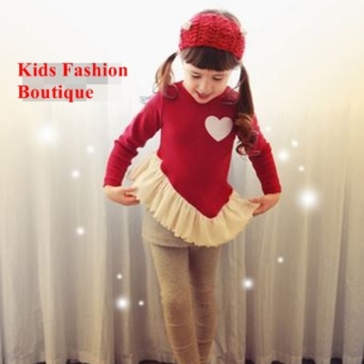 Girls gorgeous red/grey 3-pieces outfit