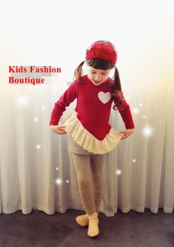 Girls gorgeous red/grey 3-pieces outfit