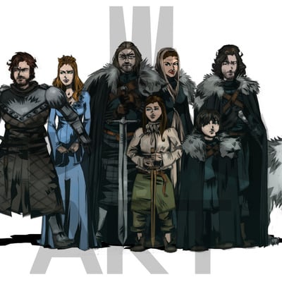 (got 2 of 3) stark family print