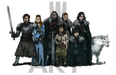 (GoT 2 of 3) STARK FAMILY print