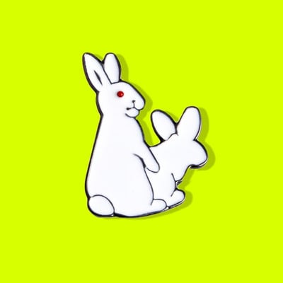 Fuxking rabbits pin ( 2 pcs )  - Thumbnail 5