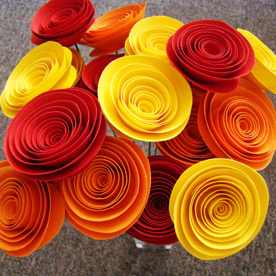 Large spiral roses - you pick the colors - one dozen with stems