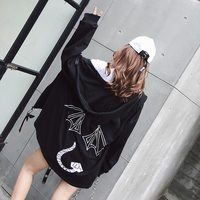 Black Gothic Harajuku Hoodie - Thumbnail 4