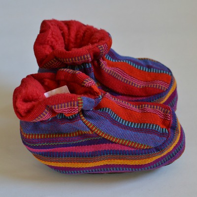 Infant/toddler cotton woven booties size 4-4.5