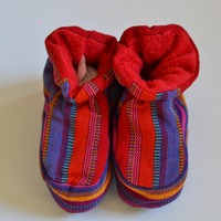 Infant/Toddler Cotton Woven Booties size 4-4.5 - Thumbnail 1