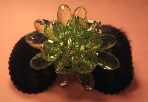 Green Crystal Adjustable Ring