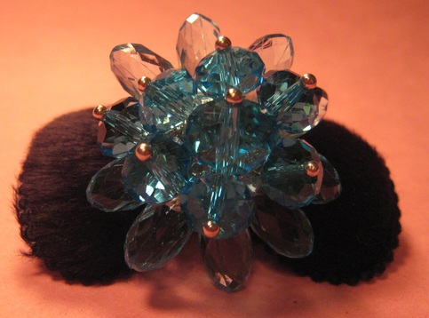 Teal Crystal Adjustable Ring