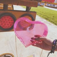 Hologram Transparent Heart Shoulder Bag - Thumbnail 3