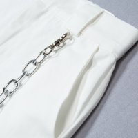 ALL WHITE JOGGER PANTS WITH CHAIN - Thumbnail 4