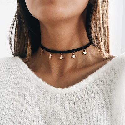  exquisite star leather tassel pendant necklace