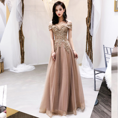 Handmade tulle lace long prom dress, evening dress - Thumbnail 5