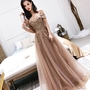 Handmade tulle lace long prom dress, evening dress-1