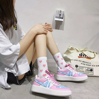 Harajuku Clouds Pastel Pink Sneakers Shoes - Thumbnail 2
